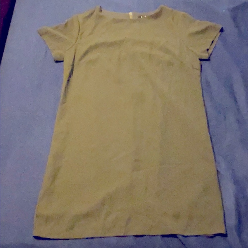 Olive green shirt dress